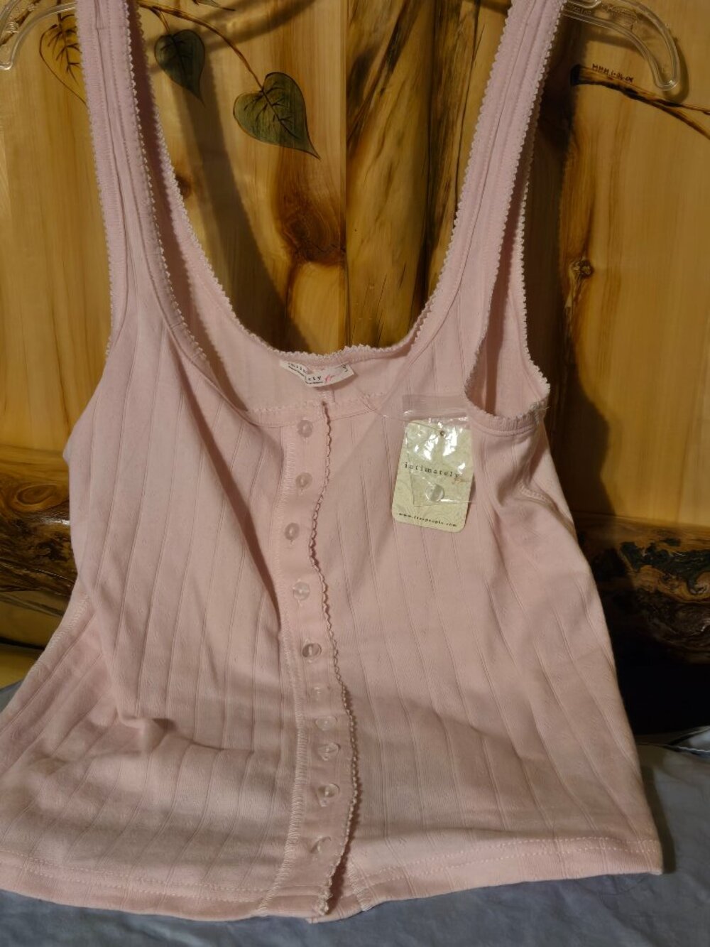 Free People Intimates End Game Pointelle Tank L NWT